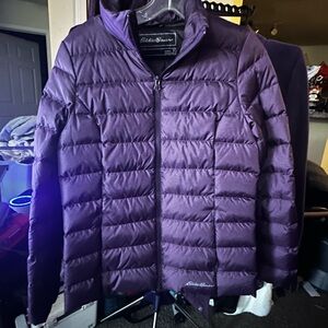 Eddie Bauer Lightweight Purple Puffer Jacket